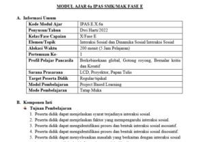 Interaksi Dan Dinamika Sosial | PROJEK IPAS