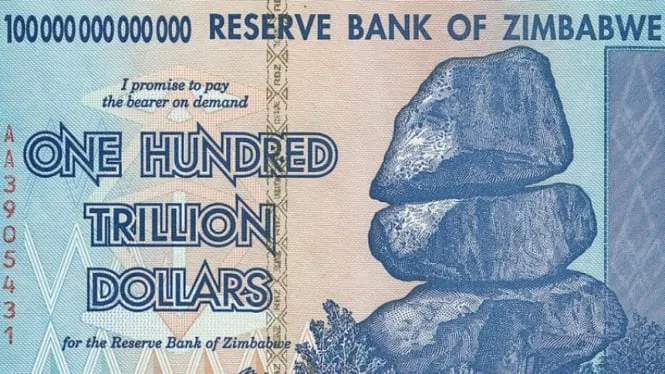 100 Triliun Dollar Zimbabwe