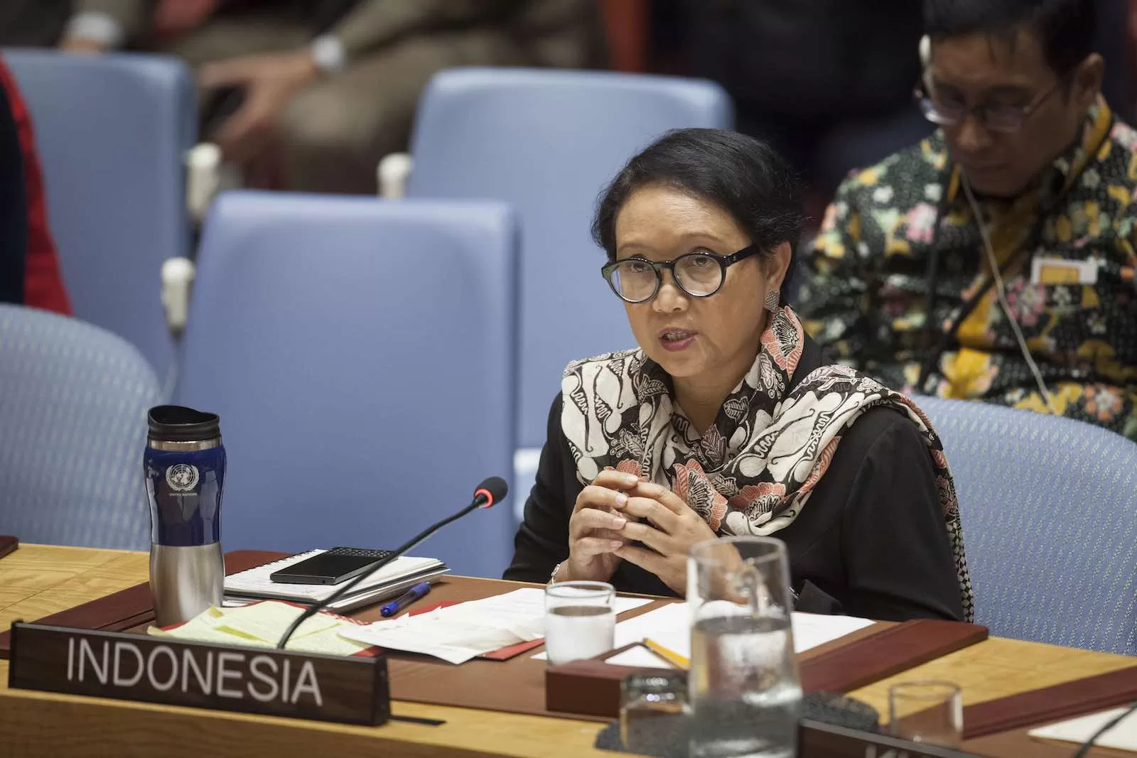 Menteri Luar Negeri Indonesia Retno Marsudi dalam Security Council PBB