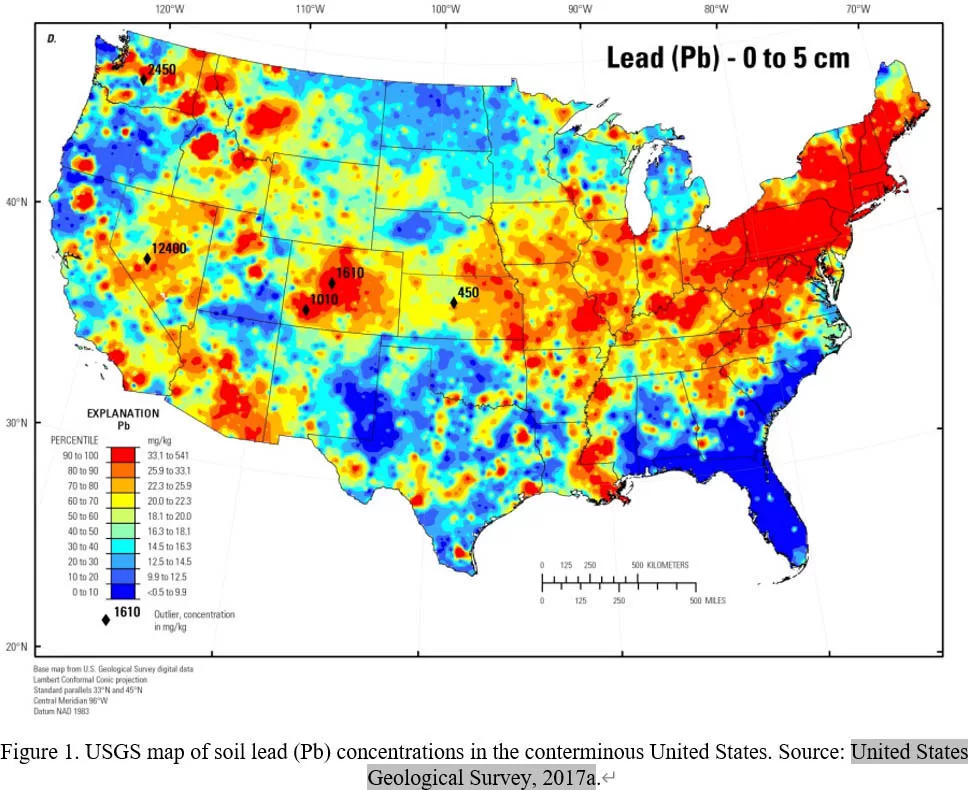 Peta Pencemaran Tanah di Amerika Serikat