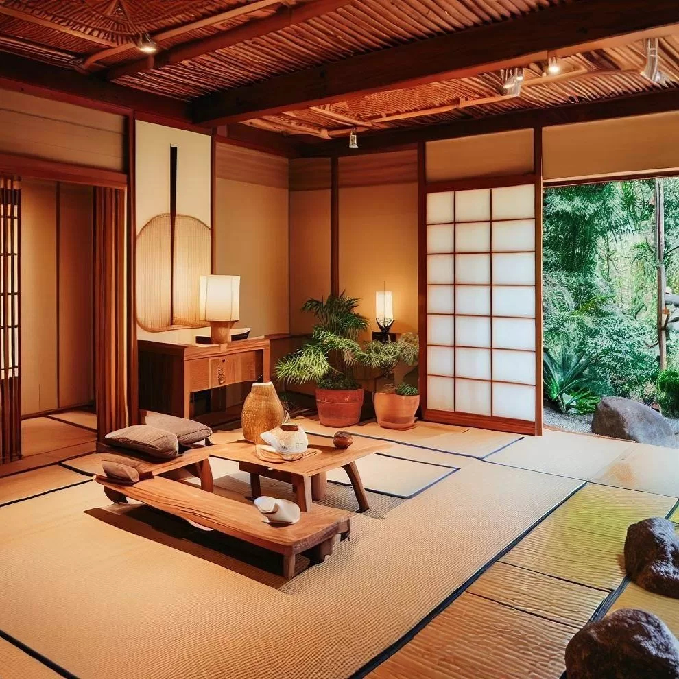 Desain Interior Ruang Tamu Rumah Jepang